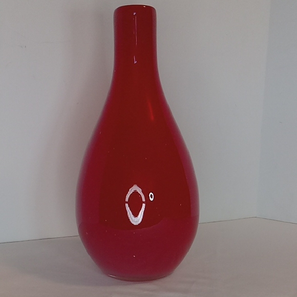 Vintage Hand Blown Cranberry Red Elegant Vase - Picture 1 of 9